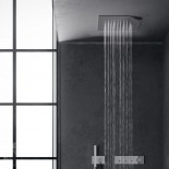 Regenbrause RTBR406 | Einbaudeckenbrause mit Wasserfall 28x28 cm
