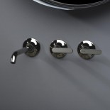 3-Loch Unterputzmischer Diametro35 Elegance | schwarzchrom glänzend (CRB) | Auslauf links 237mm